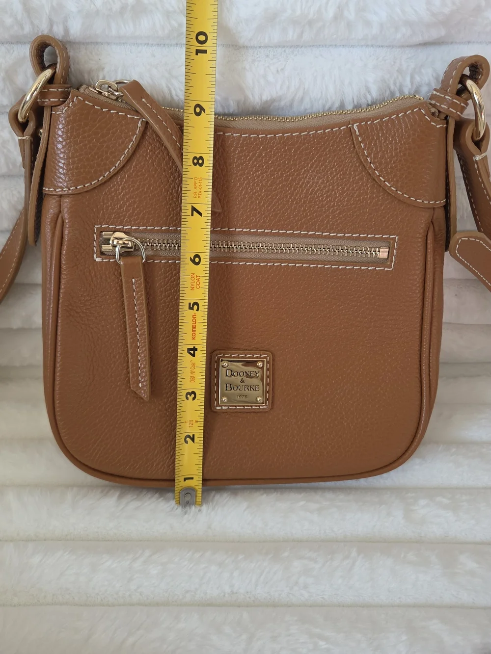Dooney & Bourke Tan Pebble Leather Crossbody Bag